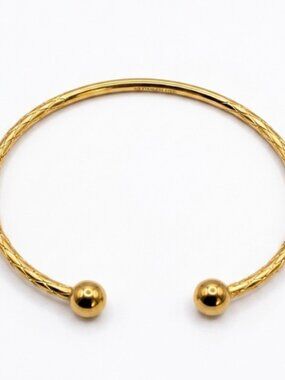 925 Sterling Silver plated steel West Indian Bangle yellow never tarnish/#c1